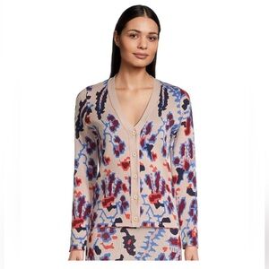 Rhode Cassie Jacquard V-Neck Cardigan